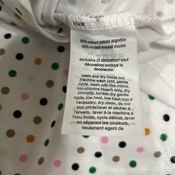 TOMMY HILFIGER Cap Sleeve Scoop Neck Top White with Polka Dot - Picture 7 of 8